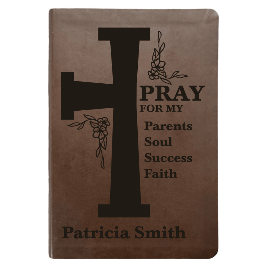 NLT Brown Standard Size Thinline Holy Bible Small Print | Floral Cross - Shepherds Shelf