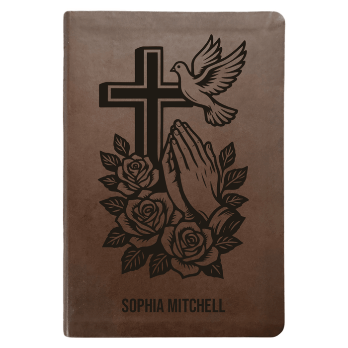 NLT Brown Standard Size Thinline Holy Bible Small Print | For The Cross Collection 1
