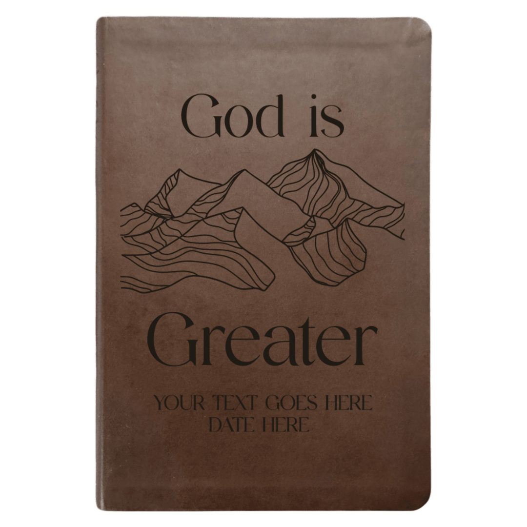 NLT Brown Standard Size Thinline Holy Bible Small Print | God is Greater - Shepherds Shelf