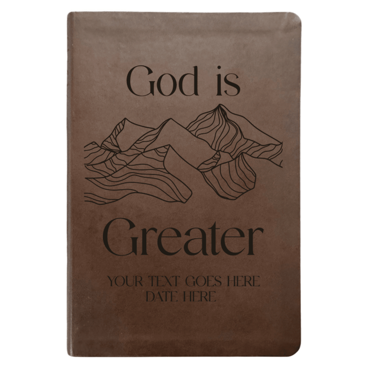 NLT Brown Standard Size Thinline Holy Bible Small Print | God is Greater - Shepherds Shelf