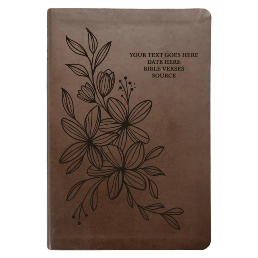 NLT Brown Standard Size Thinline Holy Bible Small Print | Hyacinth - Shepherds Shelf