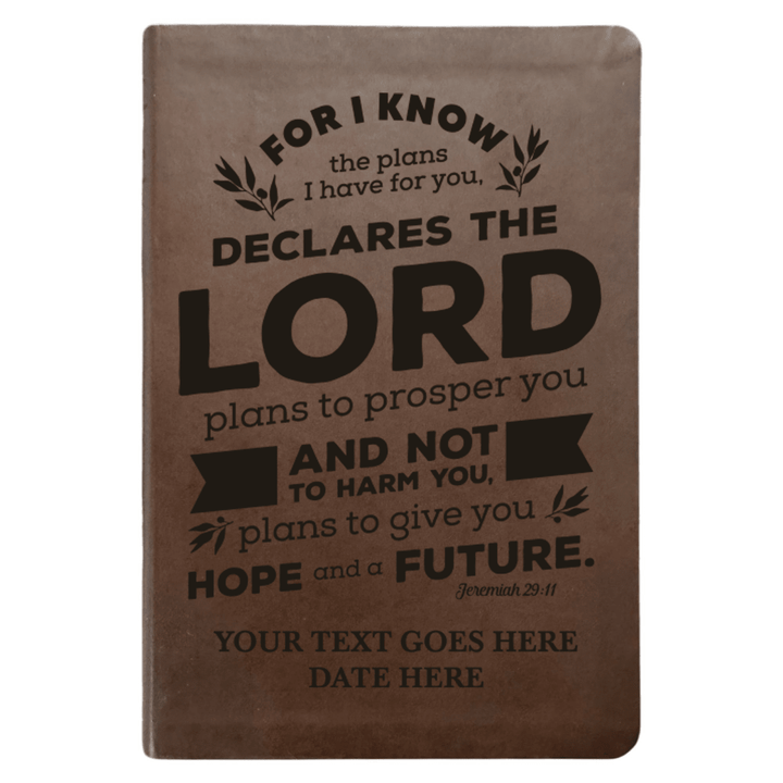 NLT Brown Standard Size Thinline Holy Bible Small Print | Jeremiah 29:11 - Shepherds Shelf