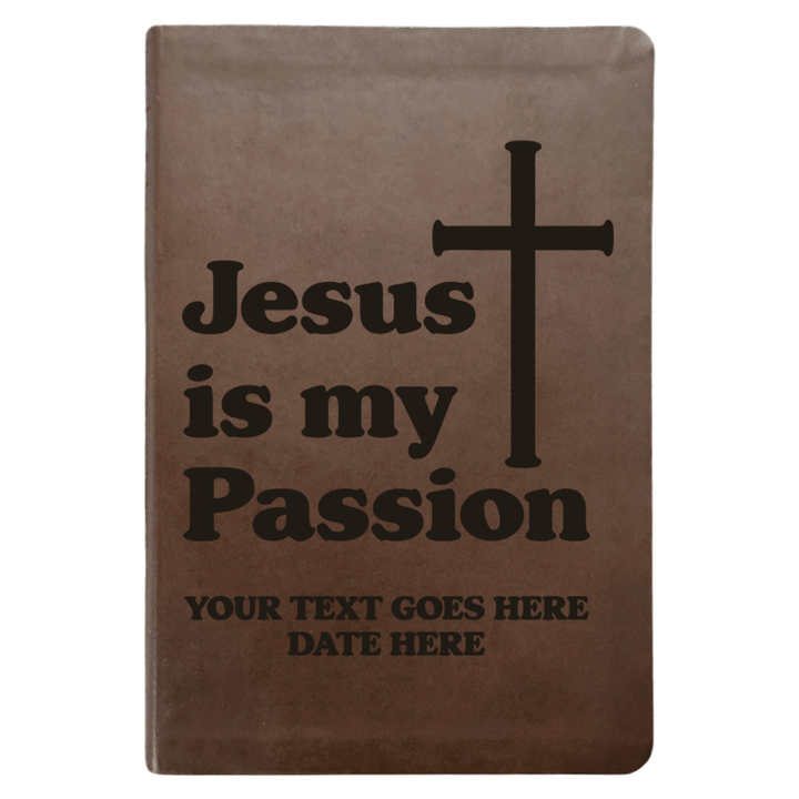 NLT Brown Standard Size Thinline Holy Bible Small Print | Jesus is my Passion - Shepherds Shelf