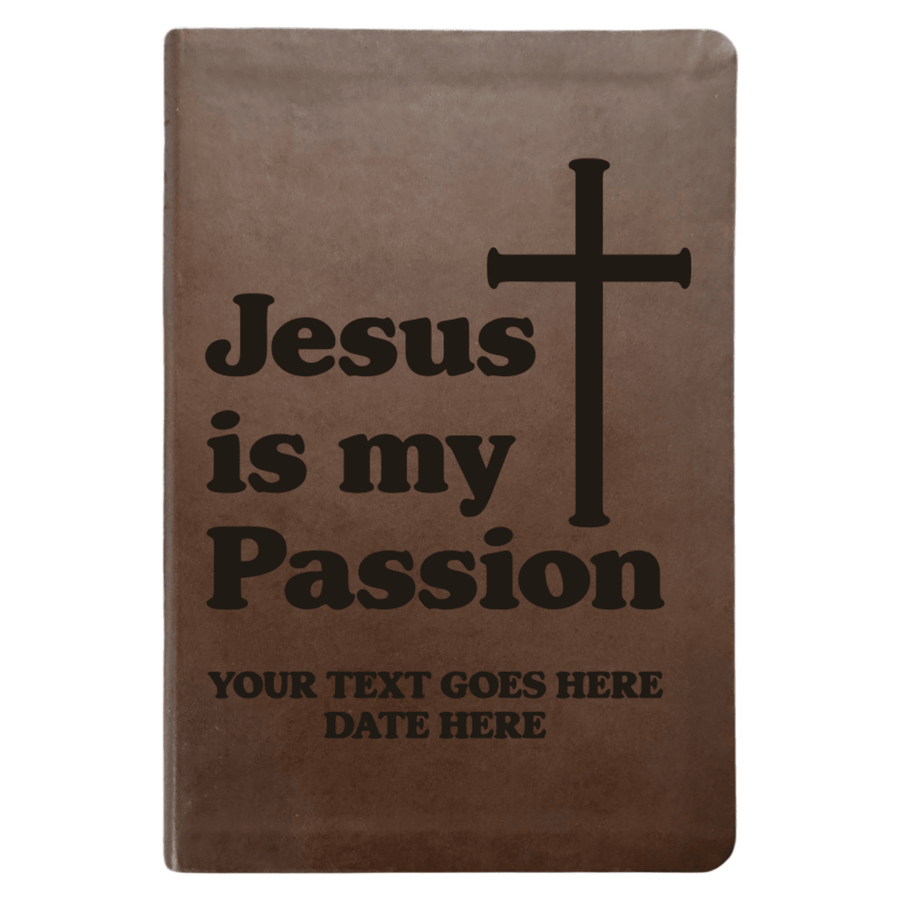 NLT Brown Standard Size Thinline Holy Bible Small Print | Jesus is my Passion - Shepherds Shelf
