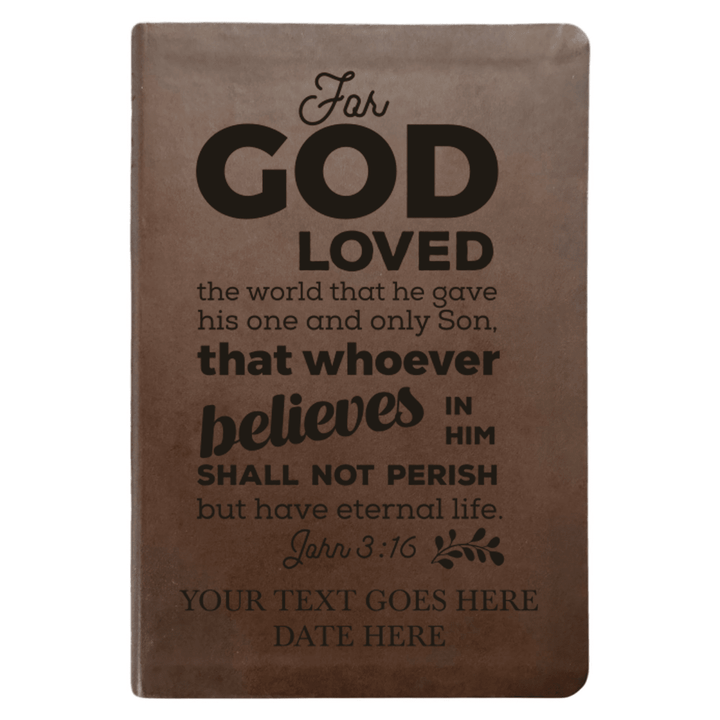 NLT Brown Standard Size Thinline Holy Bible Small Print | John 3:16 - Shepherds Shelf