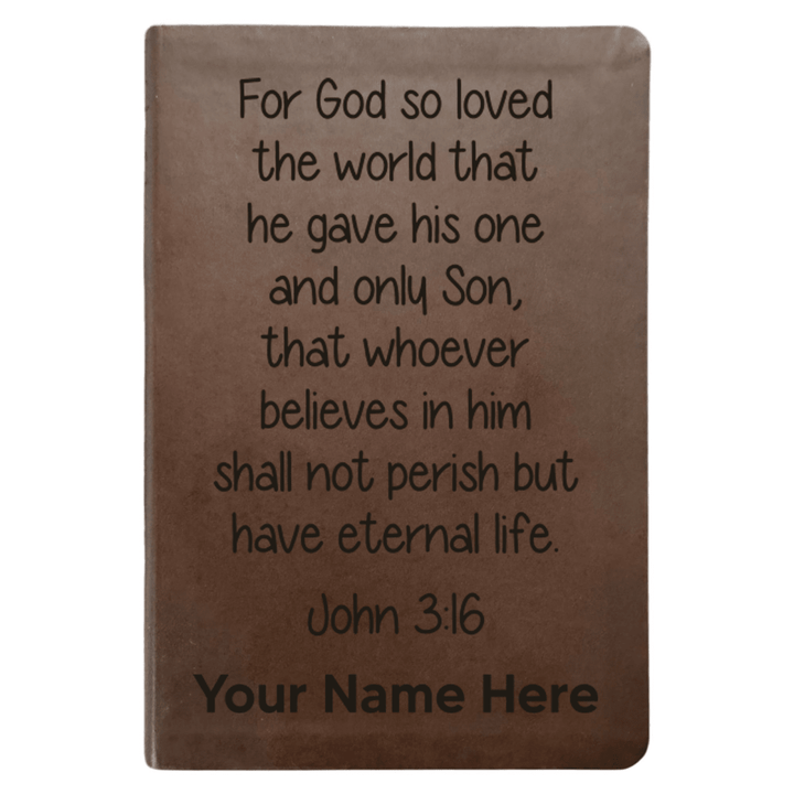 NLT Brown Standard Size Thinline Holy Bible Small Print | John 3:16 Study 1 - Shepherds Shelf