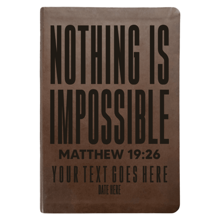 NLT Brown Standard Size Thinline Holy Bible Small Print | Matthew 19:26 - Shepherds Shelf