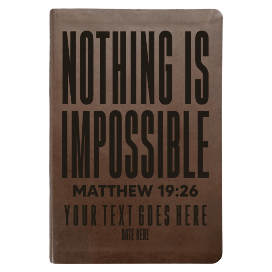 NLT Brown Standard Size Thinline Holy Bible Small Print | Matthew 19:26 - Shepherds Shelf
