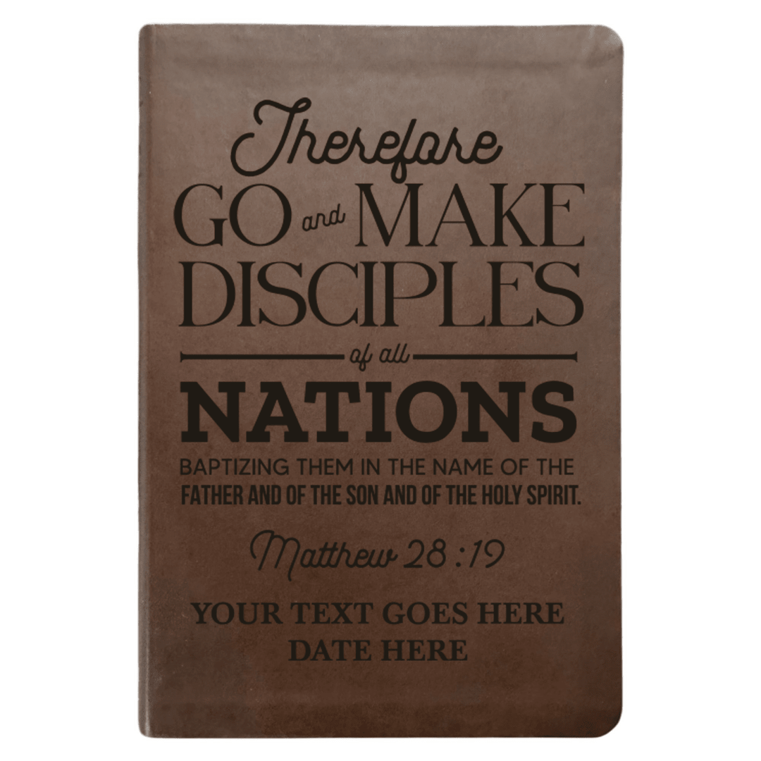 NLT Brown Standard Size Thinline Holy Bible Small Print | Matthew 28:19 - Shepherds Shelf