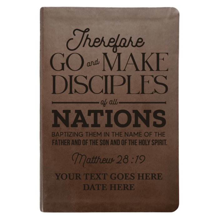 NLT Brown Standard Size Thinline Holy Bible Small Print | Matthew 28:19