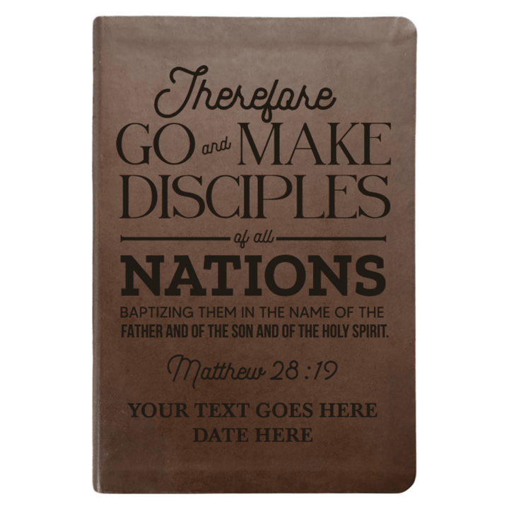 NLT Brown Standard Size Thinline Holy Bible Small Print | Matthew 28:19 - Shepherds Shelf