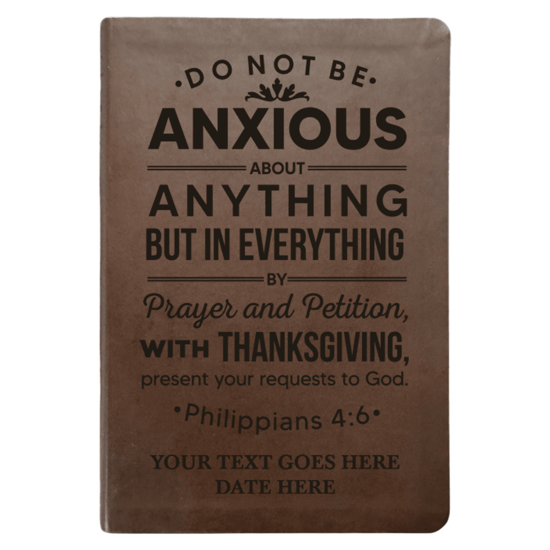 NLT Brown Standard Size Thinline Holy Bible Small Print | Philippians 4:6 - Shepherds Shelf