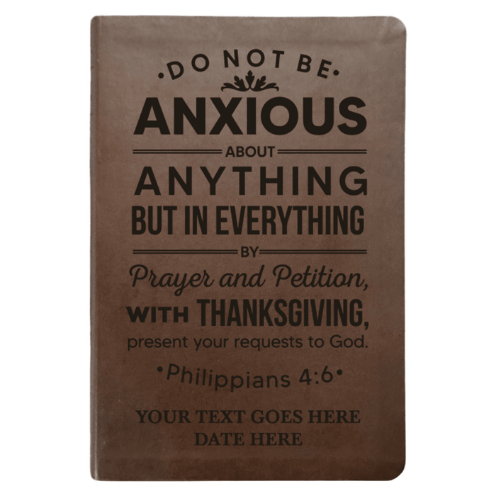 NLT Brown Standard Size Thinline Holy Bible Small Print | Philippians 4:6