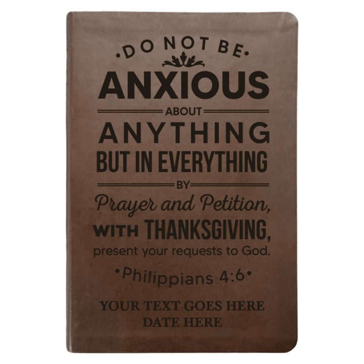NLT Brown Standard Size Thinline Holy Bible Small Print | Philippians 4:6 - Shepherds Shelf