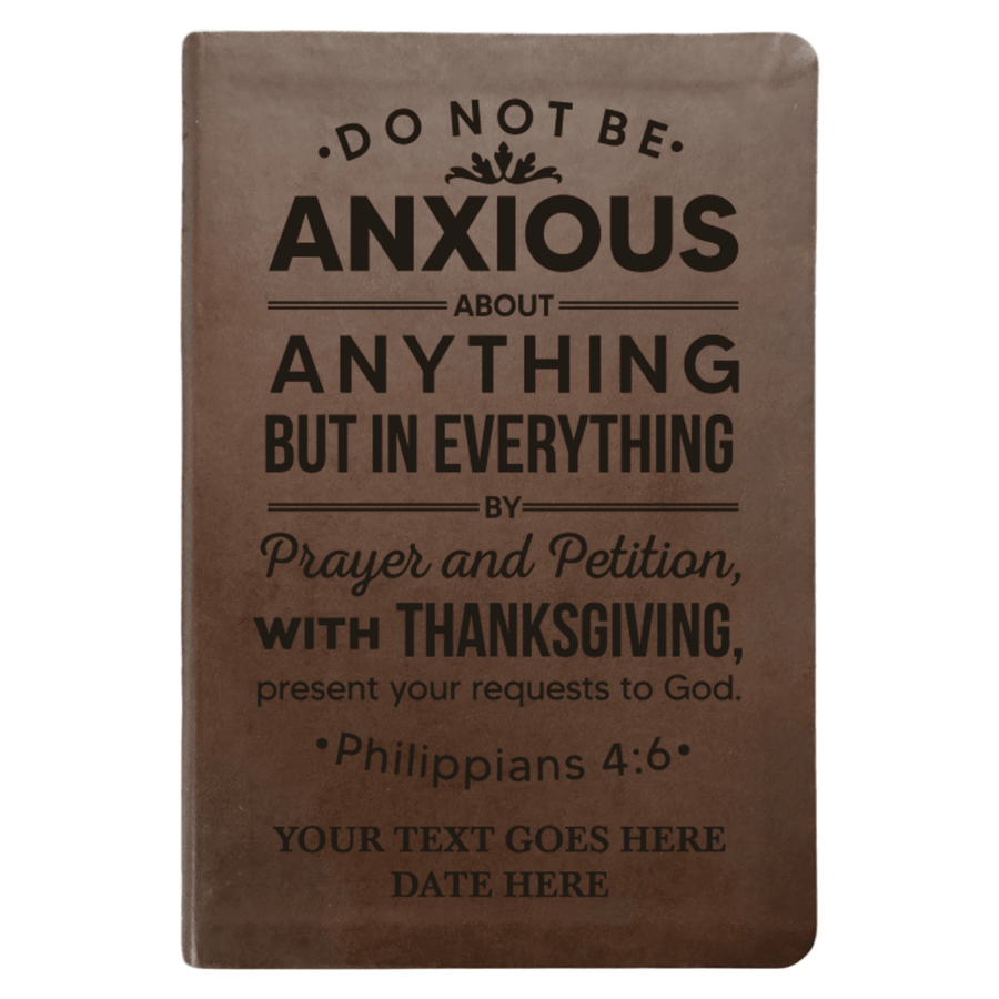 NLT Brown Standard Size Thinline Holy Bible Small Print | Philippians 4:6 - Shepherds Shelf