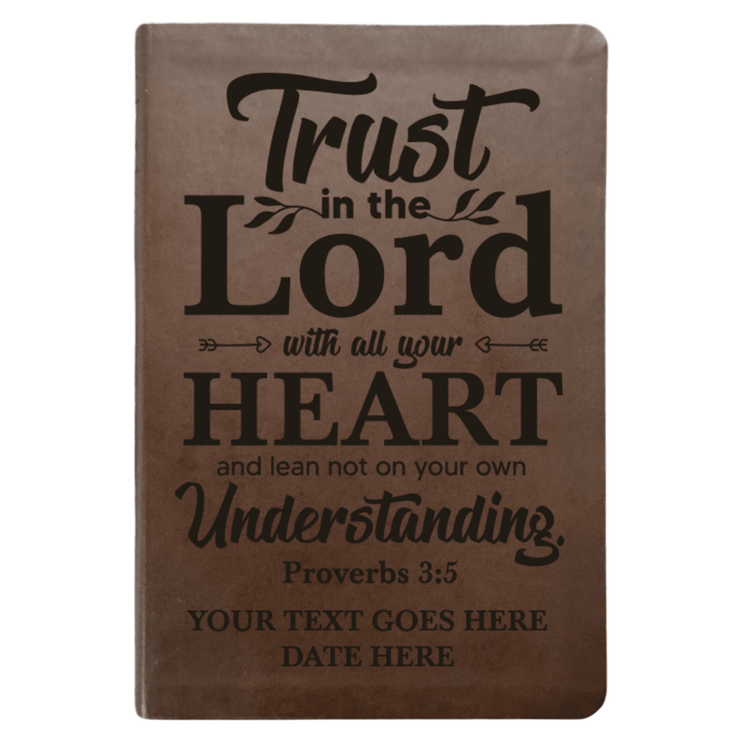 NLT Brown Standard Size Thinline Holy Bible Small Print | Proverbs 3:5 - Shepherds Shelf