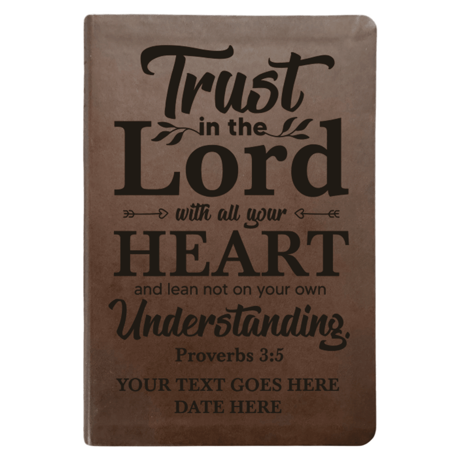 NLT Brown Standard Size Thinline Holy Bible Small Print | Proverbs 3:5 - Shepherds Shelf