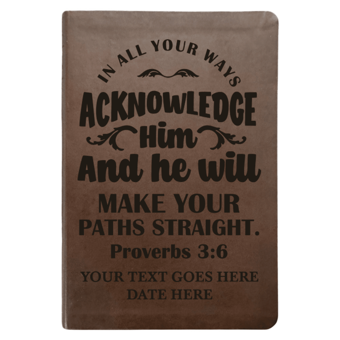 NLT Brown Standard Size Thinline Holy Bible Small Print | Proverbs 3:6 - Shepherds Shelf