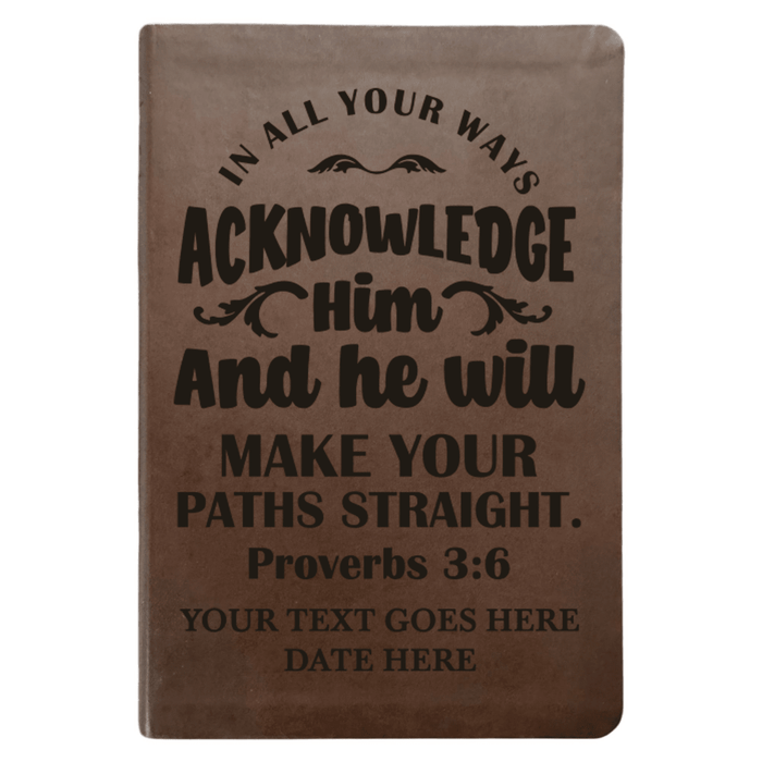 NLT Brown Standard Size Thinline Holy Bible Small Print | Proverbs 3:6