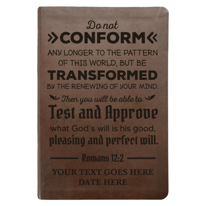 NLT Brown Standard Size Thinline Holy Bible Small Print | Romans 12:2