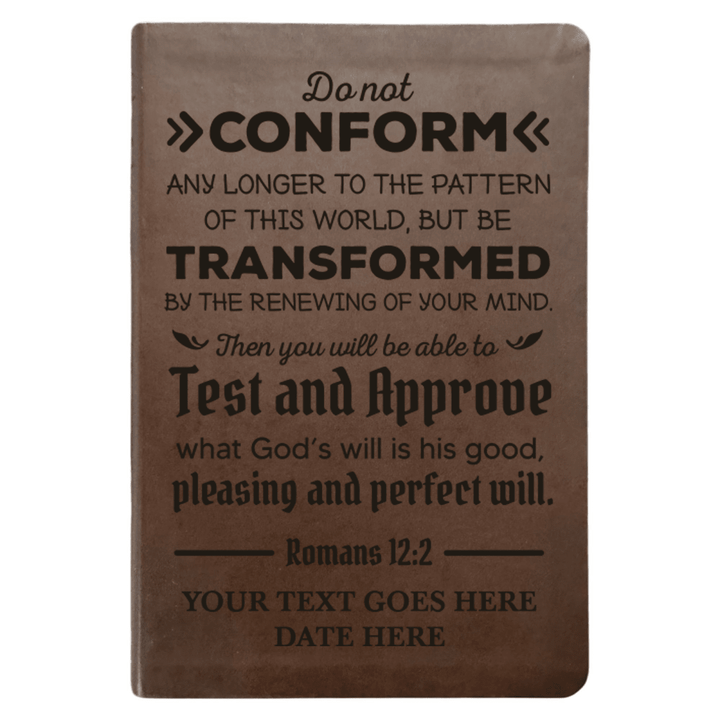 NLT Brown Standard Size Thinline Holy Bible Small Print | Romans 12:2 - Shepherds Shelf