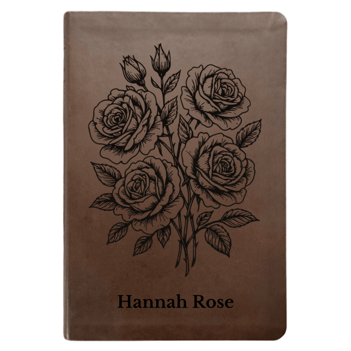 NLT Brown Standard Size Thinline Holy Bible Small Print | Roses