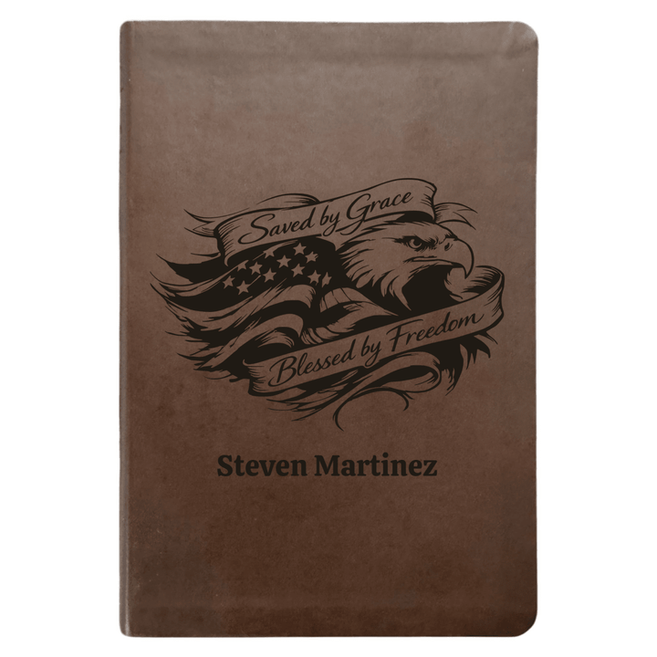 NLT Brown Standard Size Thinline Holy Bible Small Print | Saved by Grace - Shepherds Shelf