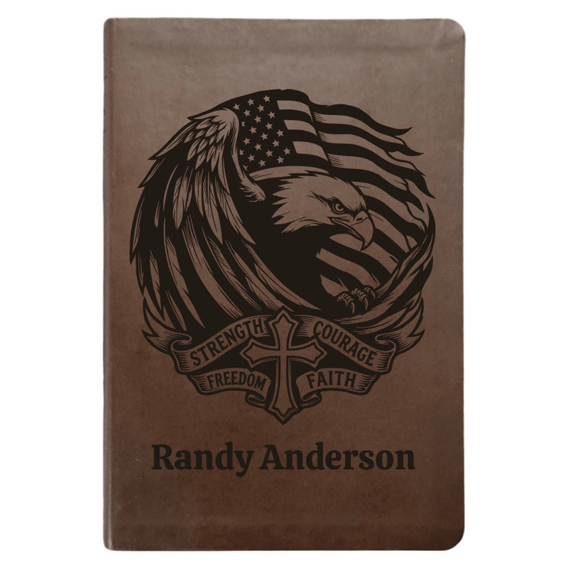 NLT Brown Standard Size Thinline Holy Bible Small Print | Strength & Courage