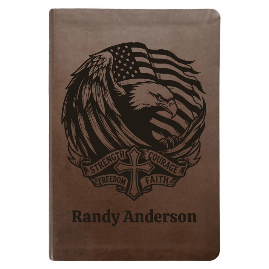 NLT Brown Standard Size Thinline Holy Bible Small Print | Strength & Courage - Shepherds Shelf