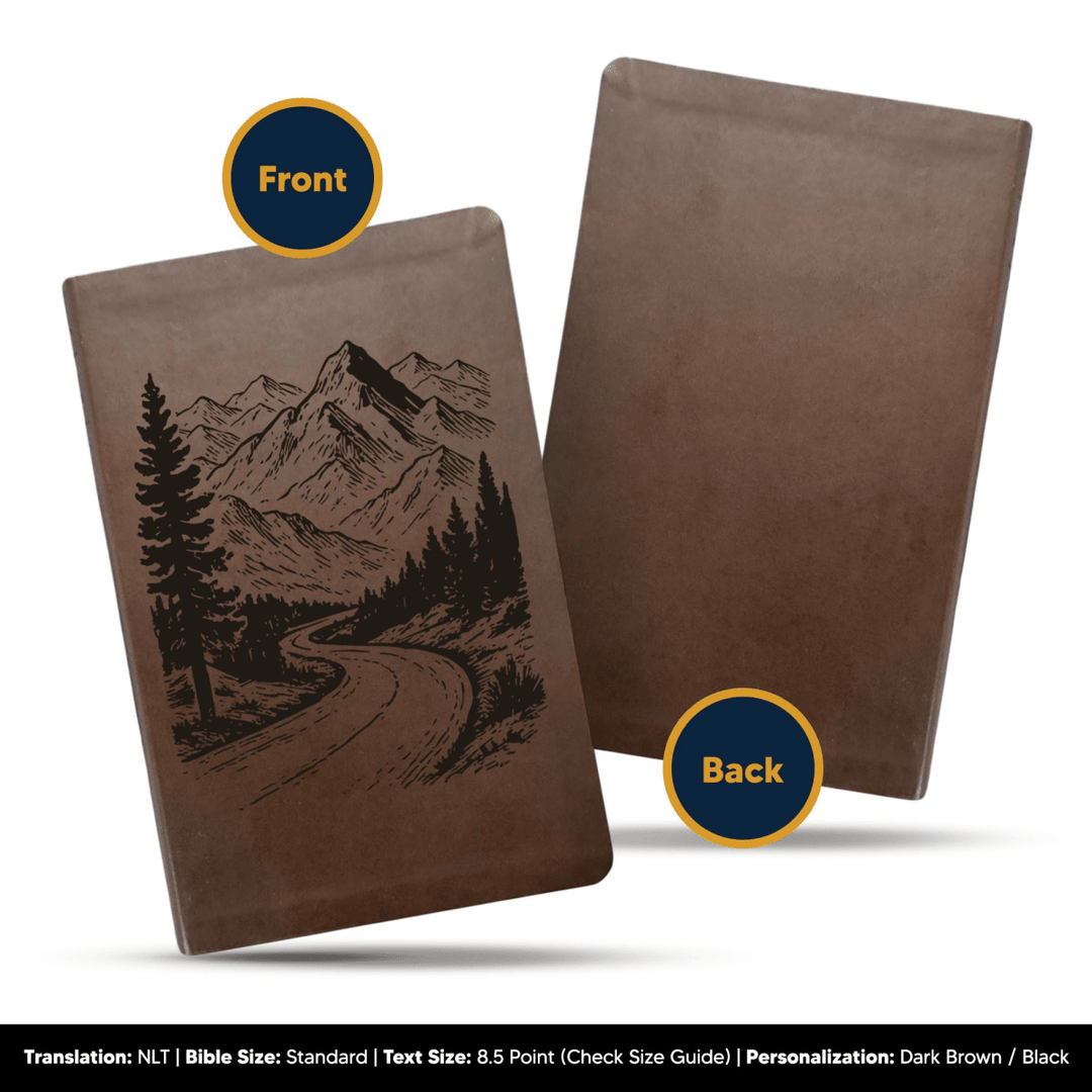 NLT Brown Standard Size Thinline Holy Bible Small Print | The Highway of Holiness - Shepherds Shelf