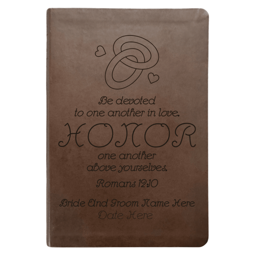 NLT Brown Standard Size Thinline Holy Bible Small Print | Wedding Collection - Shepherds Shelf