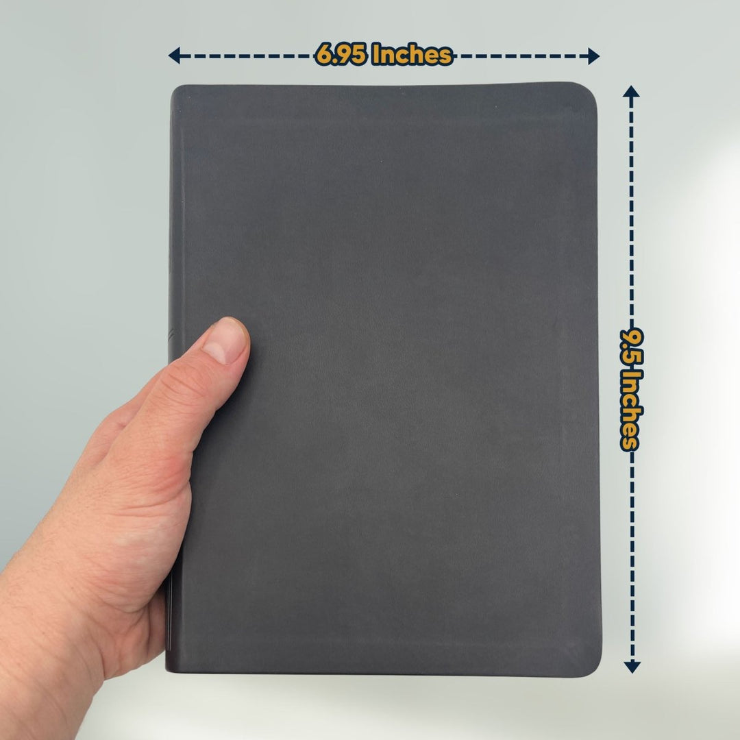 NLT Large Giant Print Faux Leather Holy Bible | Black | New Living Translation - Shepherds Shelf