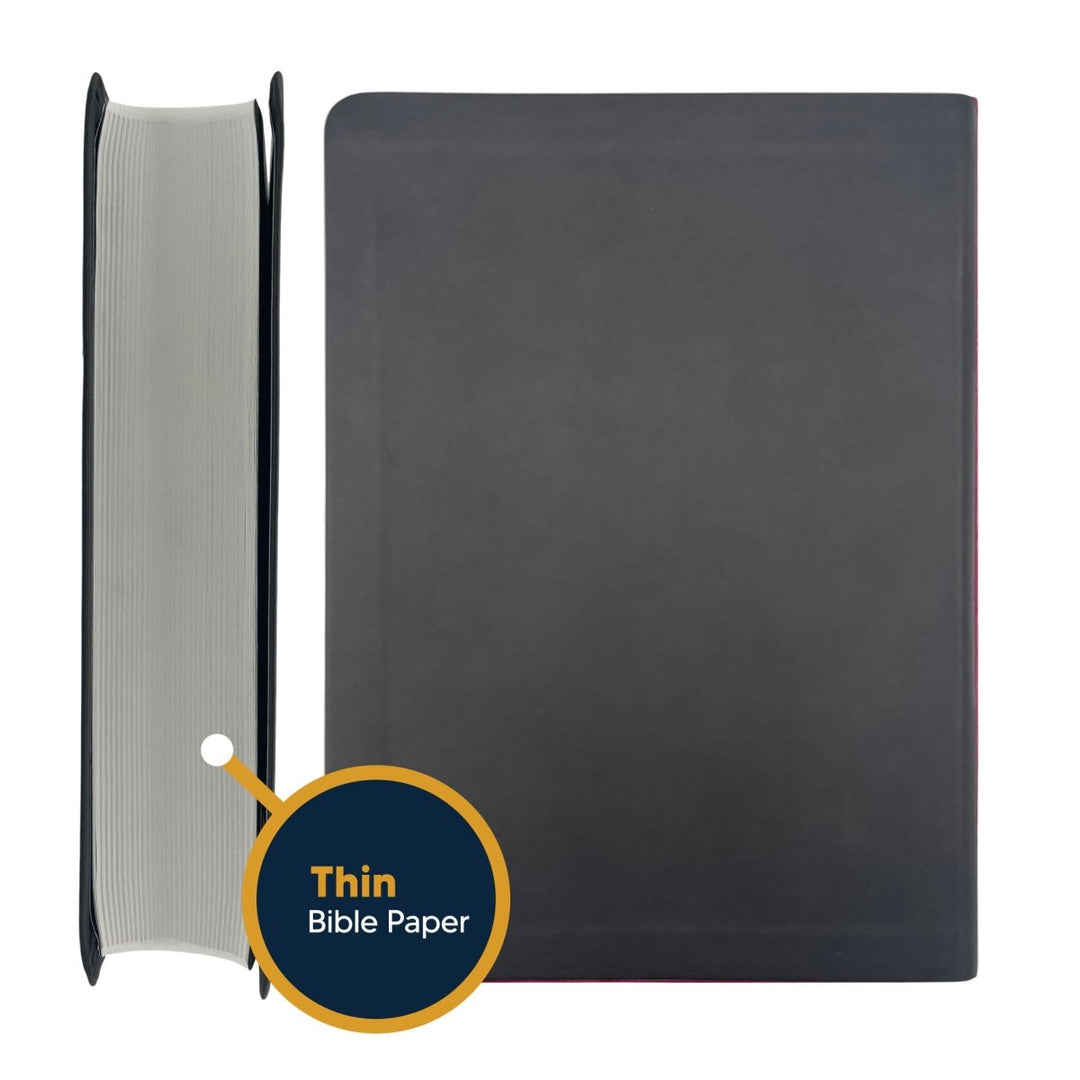 NLT Large Giant Print Faux Leather Holy Bible | Black | New Living Translation - Shepherds Shelf