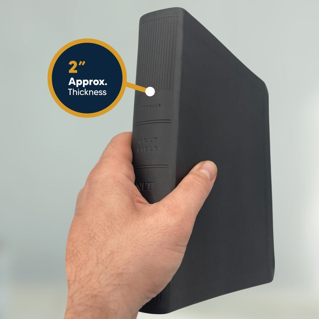 NLT Large Giant Print Faux Leather Holy Bible | Black | New Living Translation - Shepherds Shelf