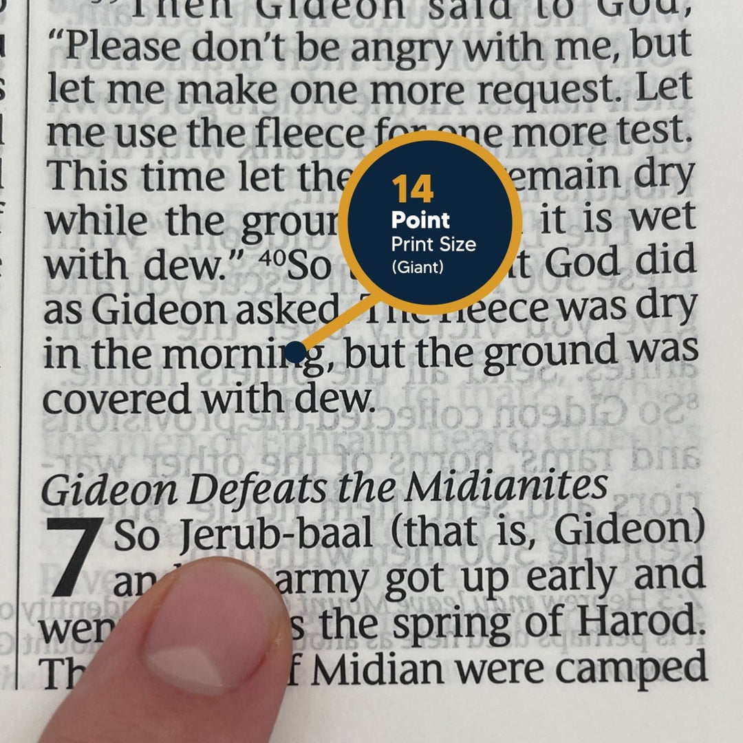 NLT Large Giant Print Faux Leather Holy Bible | Brown | New Living Translation - Shepherds Shelf