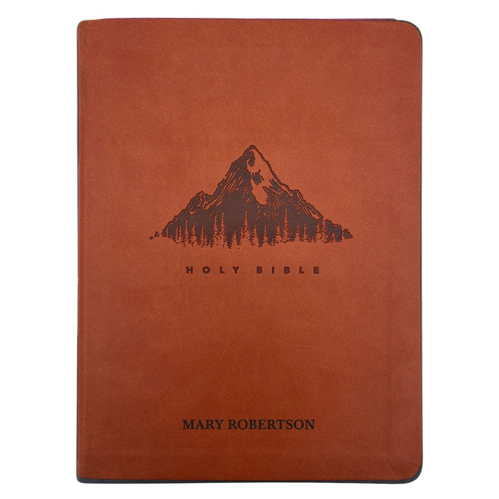 NLT Large Giant Print Faux Leather Holy Bible | Brown | New Living Translation