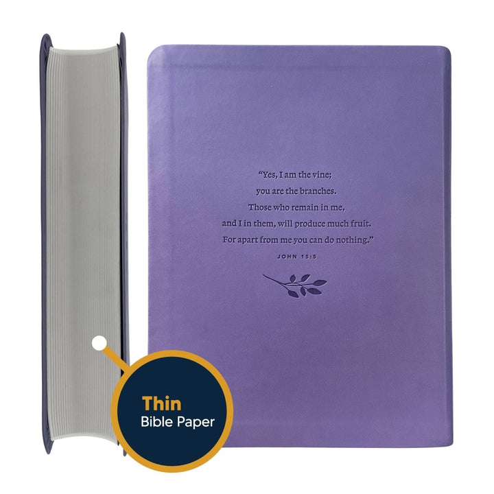 NLT Large Giant Print Faux Leather Holy Bible | Purple | New Living Translation - Shepherds Shelf