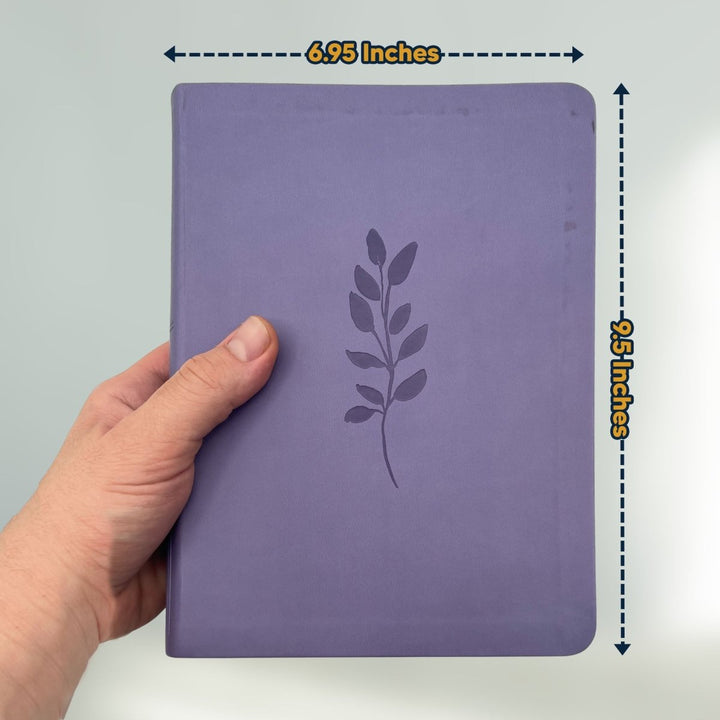 NLT Large Giant Print Faux Leather Holy Bible | Purple | New Living Translation - Shepherds Shelf