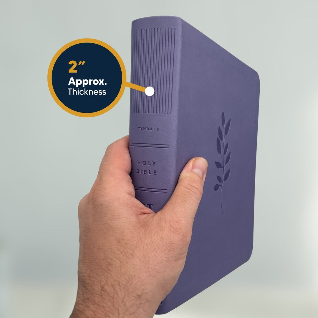 NLT Large Giant Print Faux Leather Holy Bible | Purple | New Living Translation - Shepherds Shelf