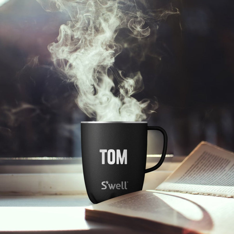 12 Oz, Black Coffee Mug Let Your Coffee Be Strong Funny Christian Tumbler with Sliding Lid