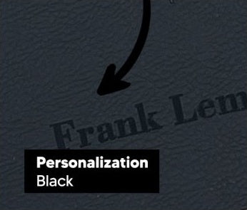 Actual personalization sample for this Bible