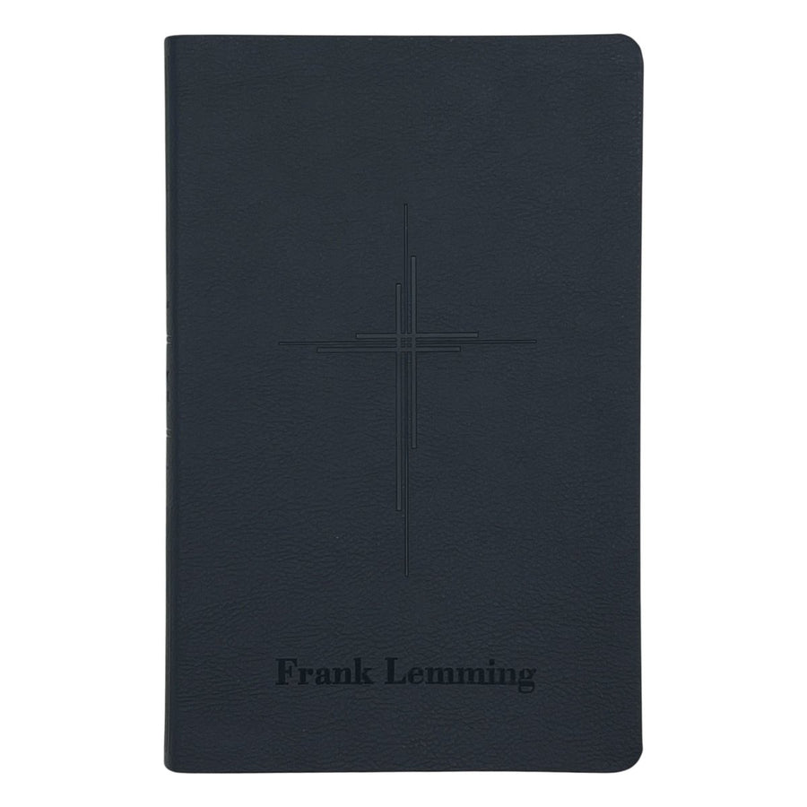 Personalized Black Cross NLT Holy Bible | Medium Print | Faux Leather - Shepherds Shelf