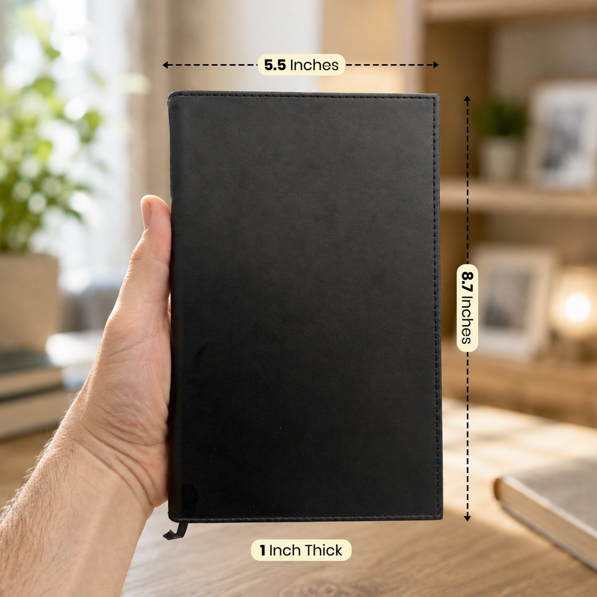 Personalized Black Leatherette Journal Notebook | Custom Name Engraving - Shepherds Shelf