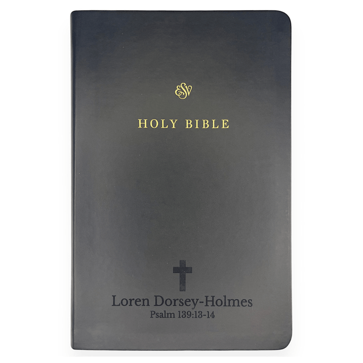 Personalized Black TruTone Faux Leather ESV Bible | Shepherds Shelf - Shepherds Shelf