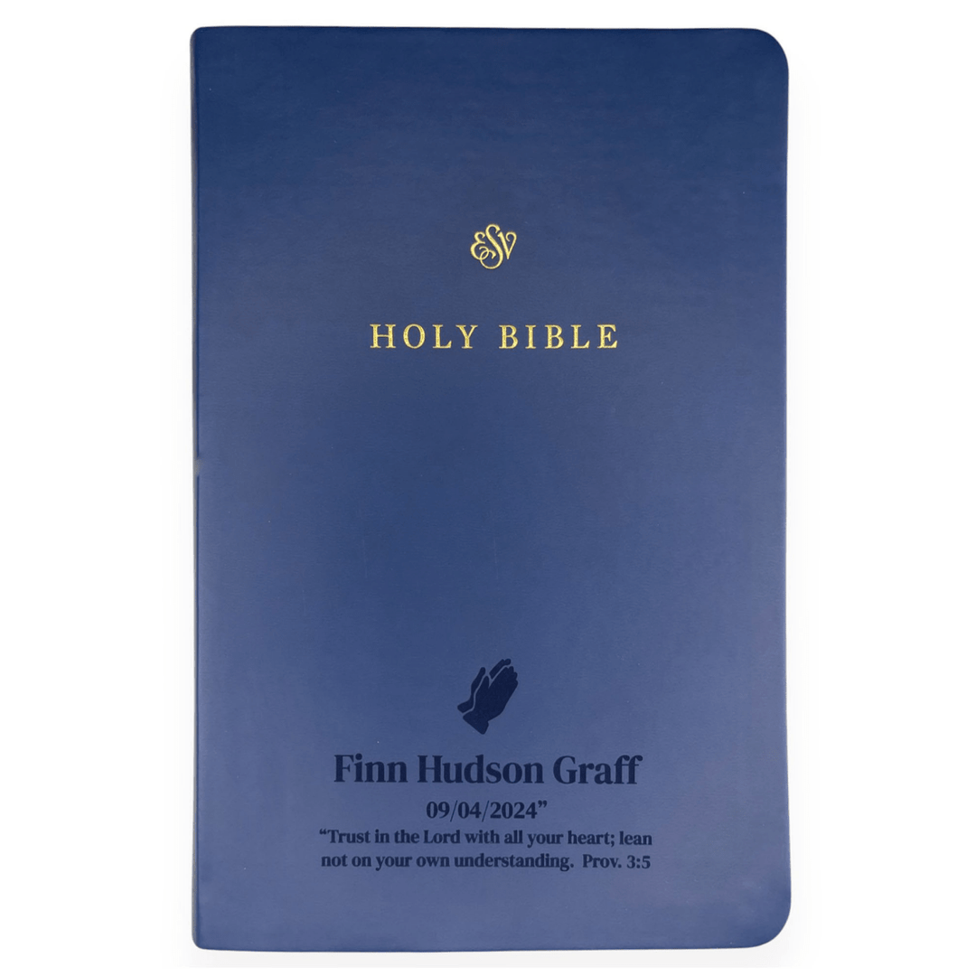 Personalized Blue ESV Bible English Version | Shepherds Shelf - Shepherds Shelf