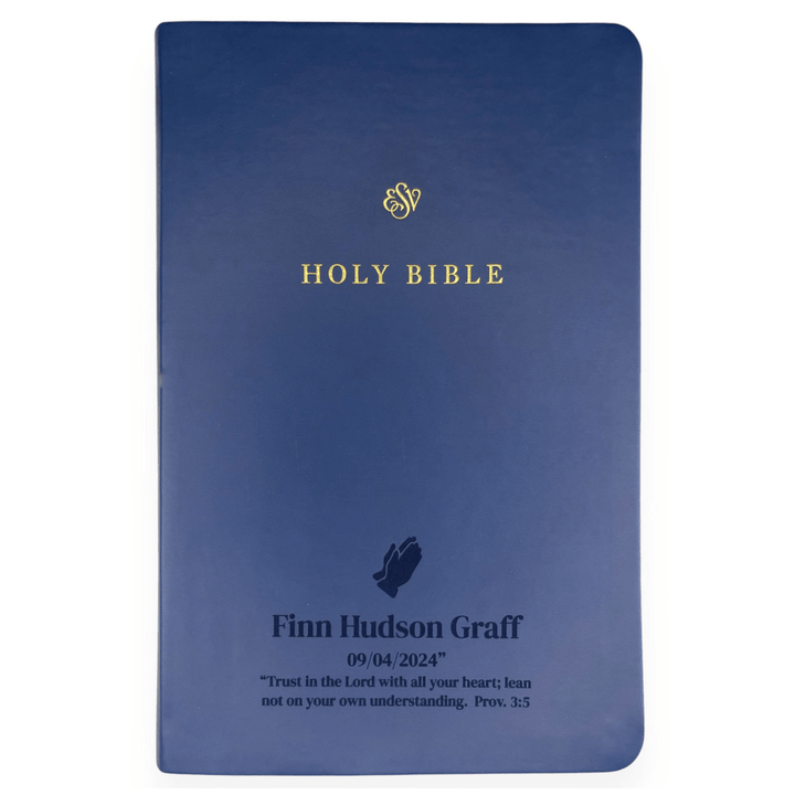 Personalized Blue ESV Bible English Version | Shepherds Shelf - Shepherds Shelf