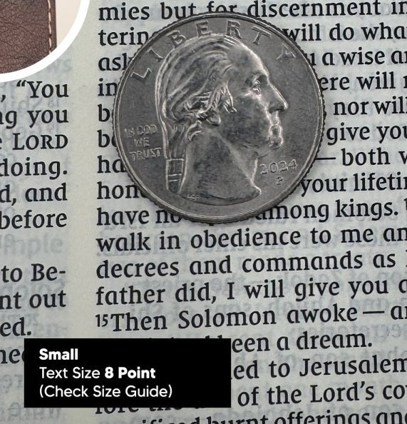 Print sample for this Bible