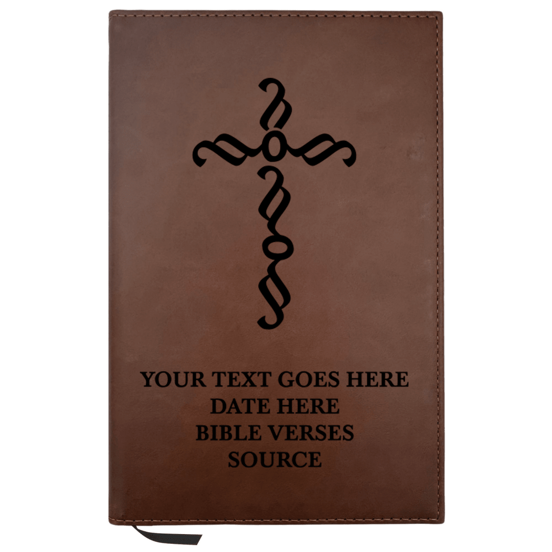 Personalized Brown Leatherette Journal Notebook | Blessings Collection - Shepherds Shelf
