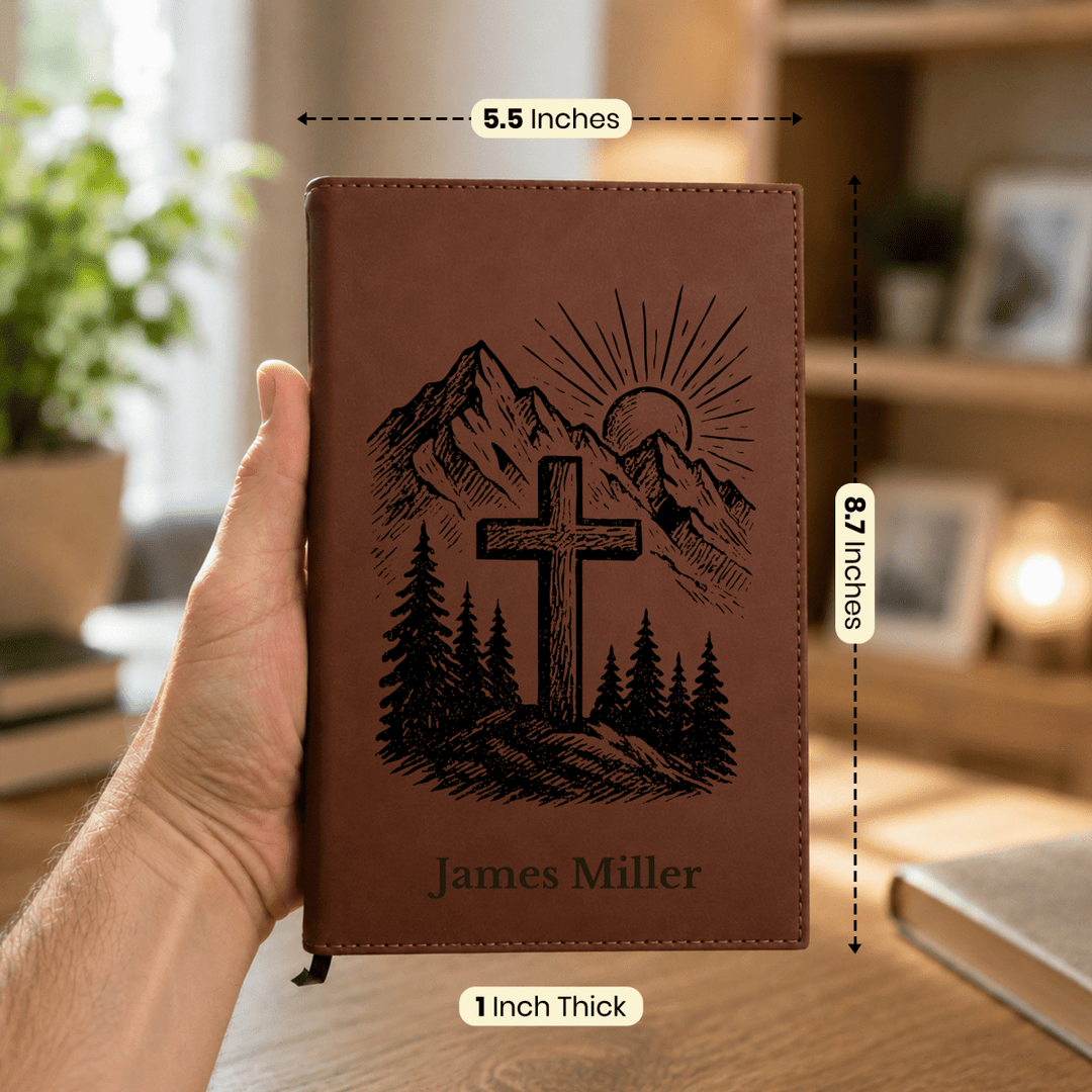 Personalized Brown Leatherette Journal Notebook | Cross Collection - Shepherds Shelf