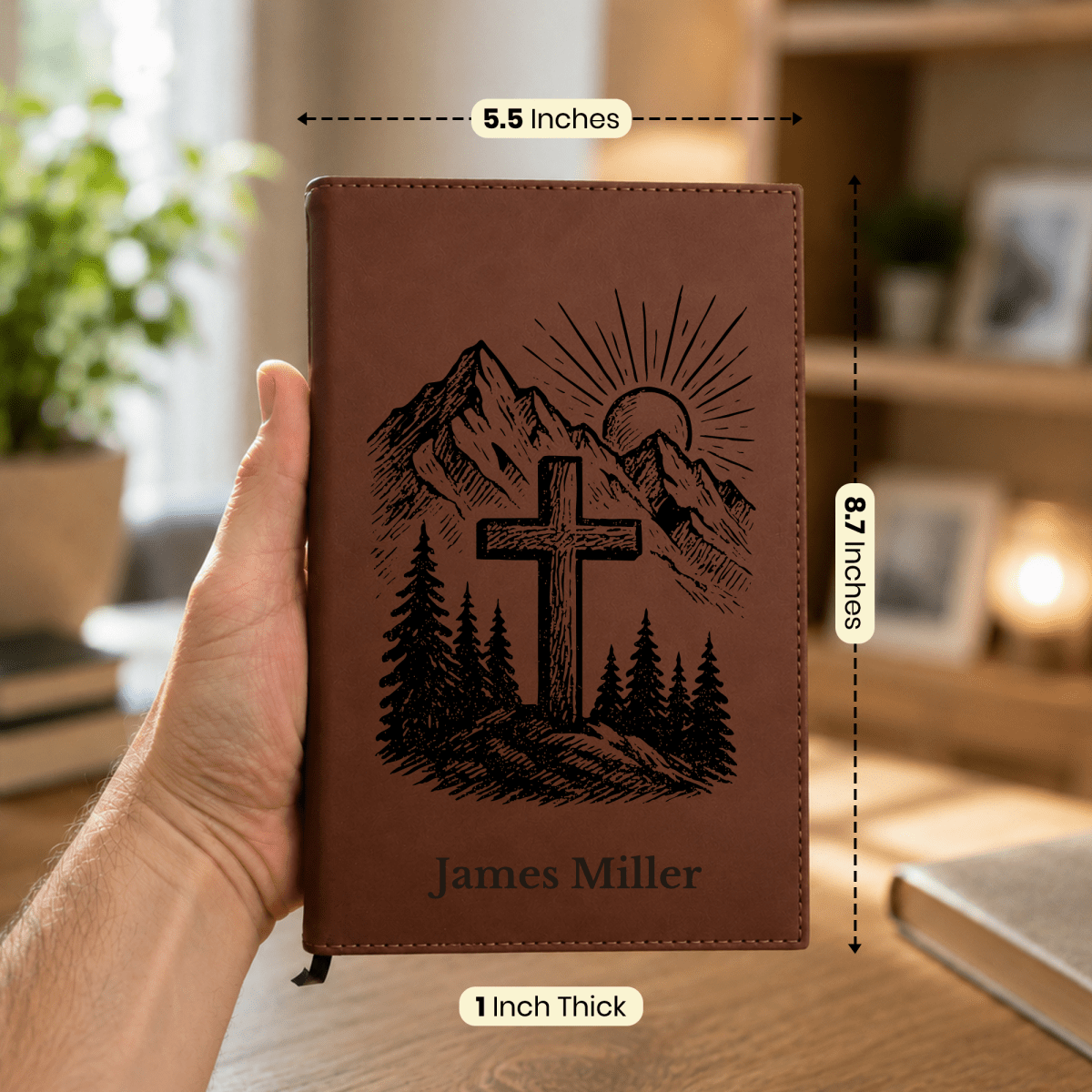 Personalized Brown Leatherette Journal Notebook | Cross Collection - Shepherds Shelf